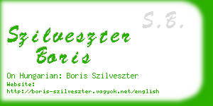 szilveszter boris business card